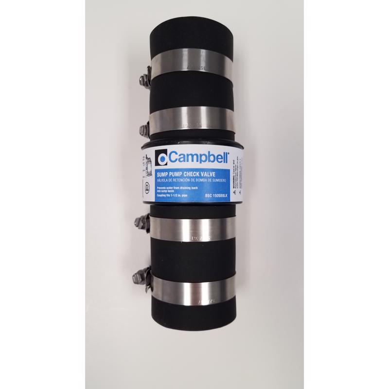 CAMPBELL - Campbell 1-1/2 in. D X 1-1/2 in. D Plastic Swing Check Valve [BSC 150SBBLK]