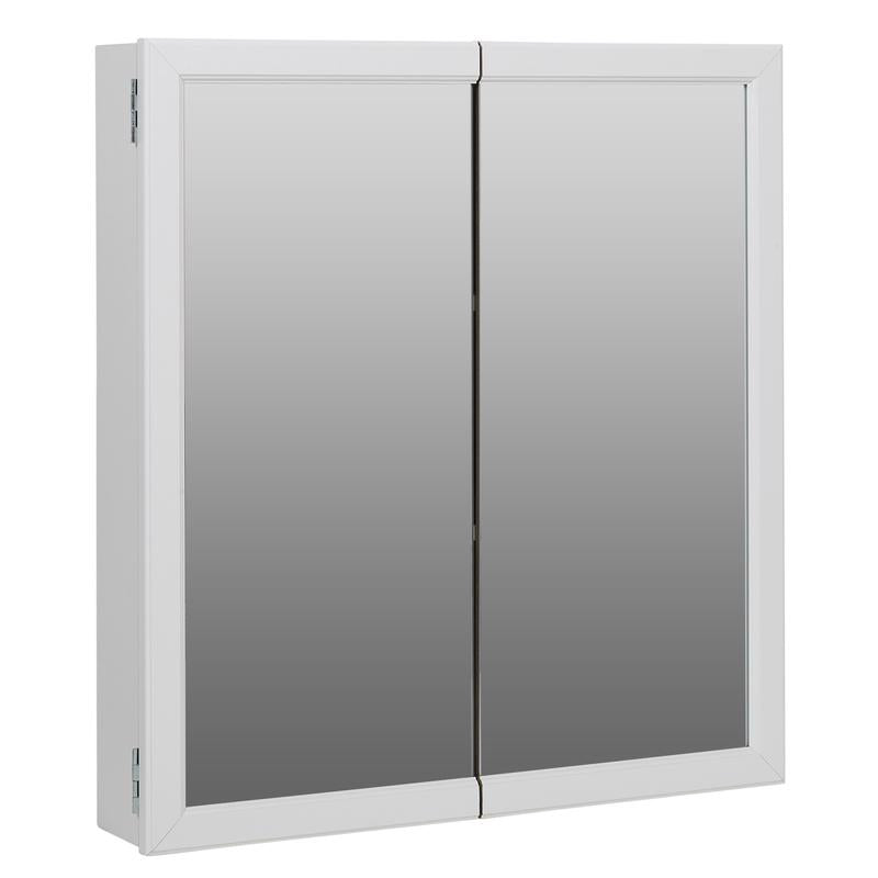 ZENITH PRODUCTS - Zenith Products 25.38 in. H X 25.38 in. W X 4.50 in. D Rectangle White Medicine Cabinet/Mirror