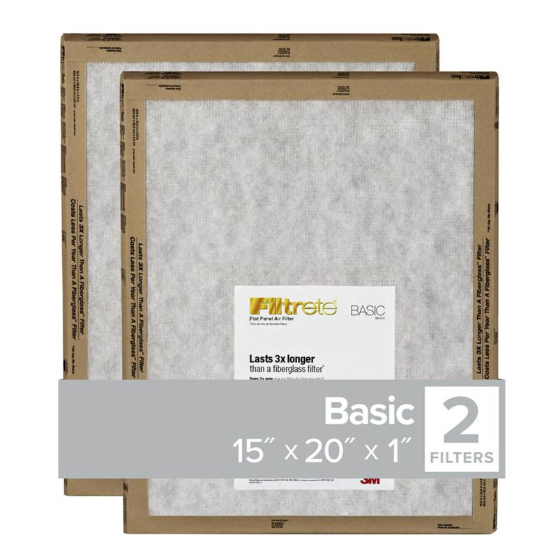FILTRETE - Filtrete 15 in. W X 20 in. H X 1 in. D Synthetic 5 MERV Flat Panel Filter 2 pk - Case of 24