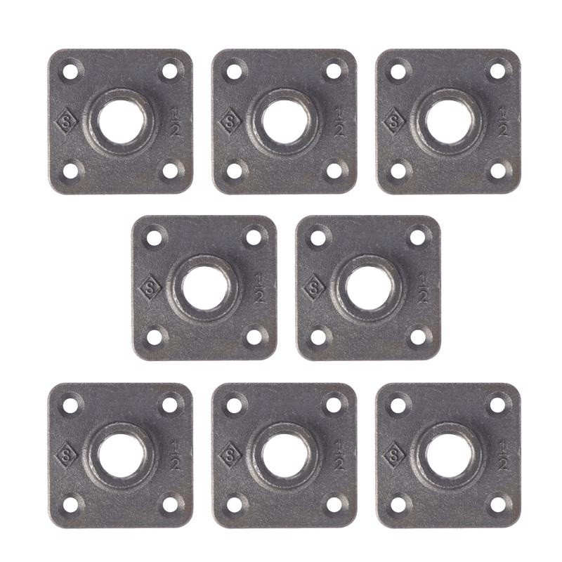 STZ INDUSTRIES - STZ Industries Pipe Decor Iron Flange 1/2 in. [366 FMS-JR-12-8]