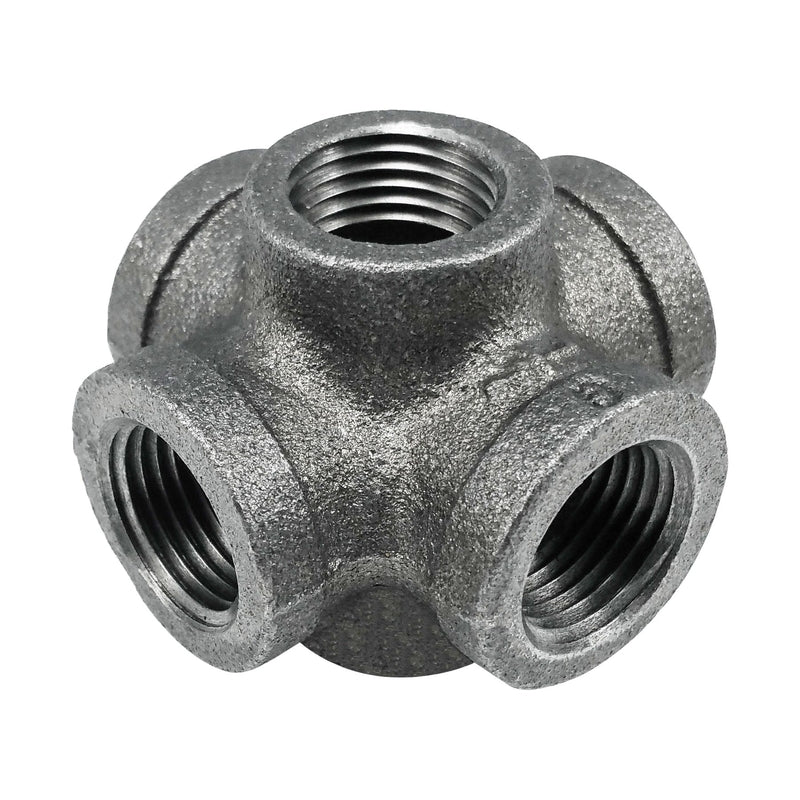 STZ INDUSTRIES - STZ Industries 1/2 in. FIP each X 1/2 in. D FIP 1/2 in. D Female Black Iron 2.25 in. L 6-Way Cross F