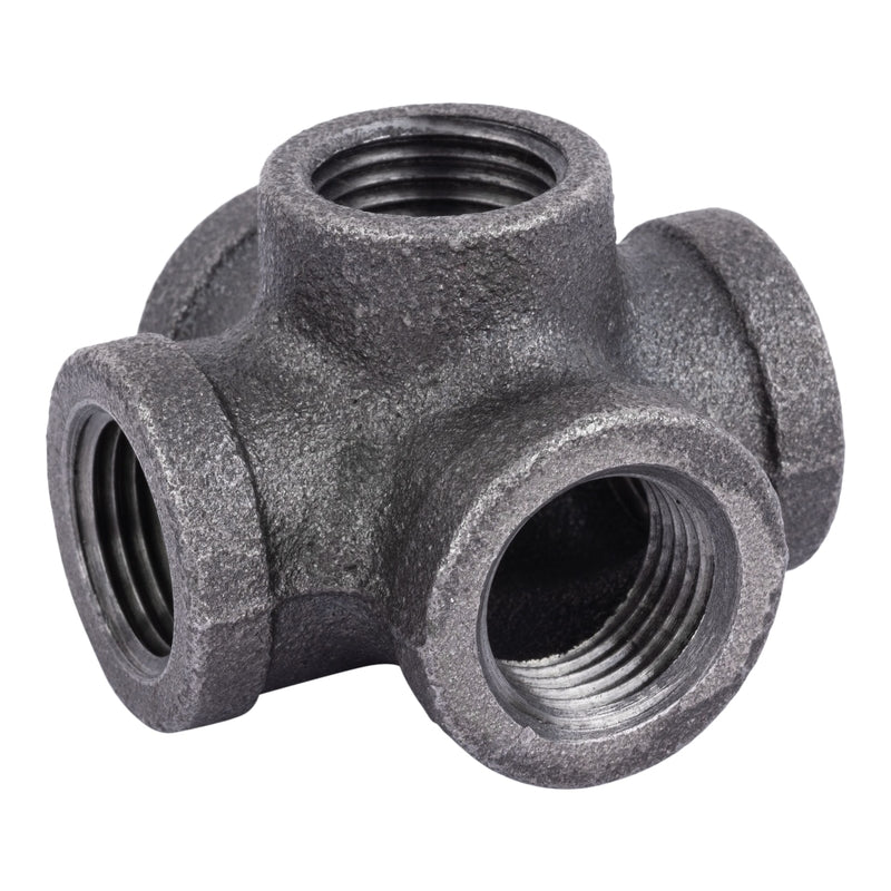 STZ INDUSTRIES - STZ Industries 1/2 in. FIP each X 1/2 in. D FIP 1/2 in. D Female Black Malleable Iron 5-Way Cross Fi