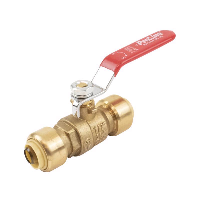 B&K - B&K Proline 1/2 in. Brass Push Fit Ball Valve Full Port