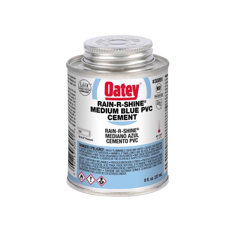 OATEY - Oatey Rain-R-Shine Blue Cement For PVC 8 oz [30891]
