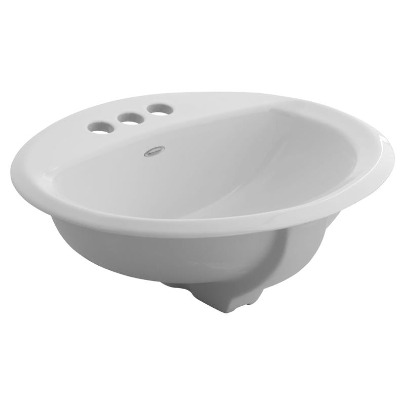 AMERICAN STANDARD - American Standard Aqualyn Vitreous China Bathroom Sink 20.37 in. W X 17.37 in. D White