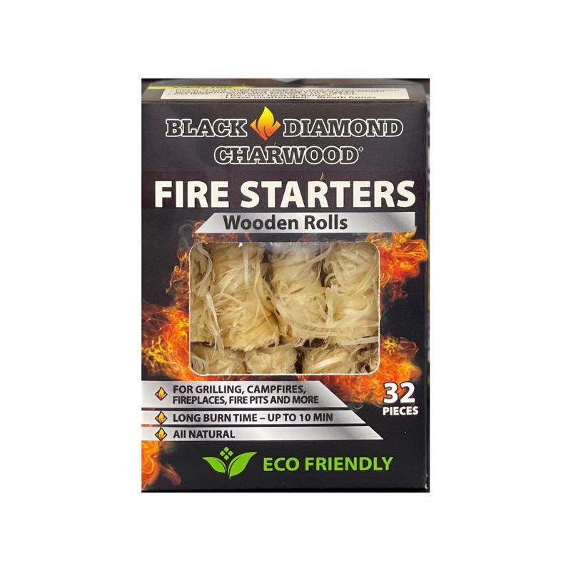 BLACK DIAMOND CHARWOOD - Black Diamond Charwood Hardwood Fire Starter 10 min 32 Rolls