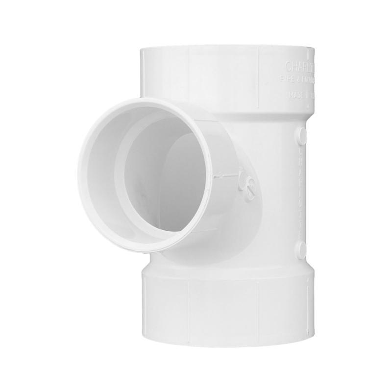CHARLOTTE PIPE - Charlotte Pipe Schedule 30 3 in. Hub X 2 in. D Hub PVC Sanitary Tee 1 pk
