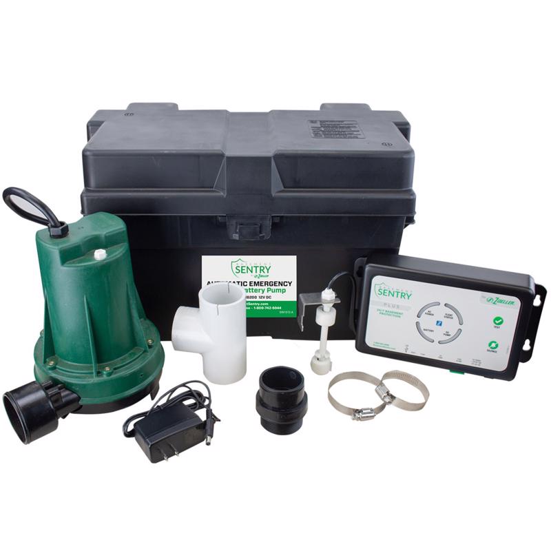 BASEMENT SENTRY - Basement Sentry 2580 gph Thermoplastic Vertical Float Switch Battery Submersible Backup Sump Pump