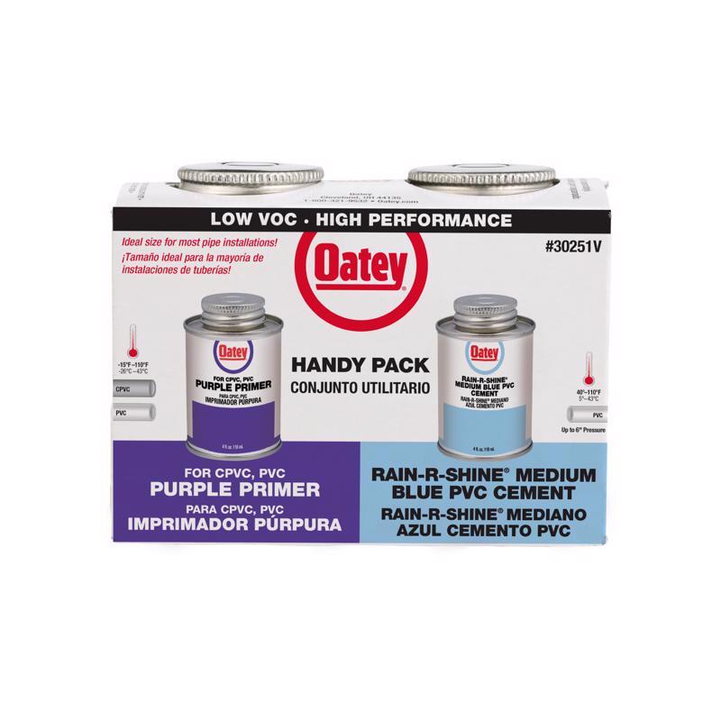 OATEY - Oatey Rain-R-Shine Blue/Purple Primer and Cement For PVC 4 oz