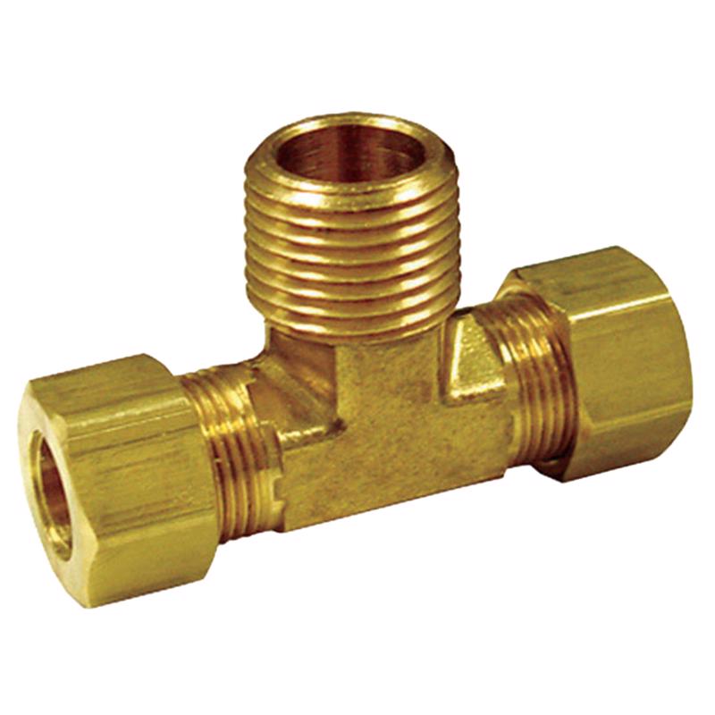 0 - 5/8 in. Compression X 5/8 in. D Compression Brass Tee - Case of 5