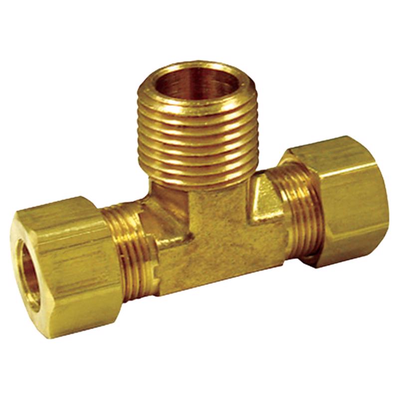 0 - 1/2 in. Compression X 1/2 in. D Male Brass Branch Tee - Case of 5