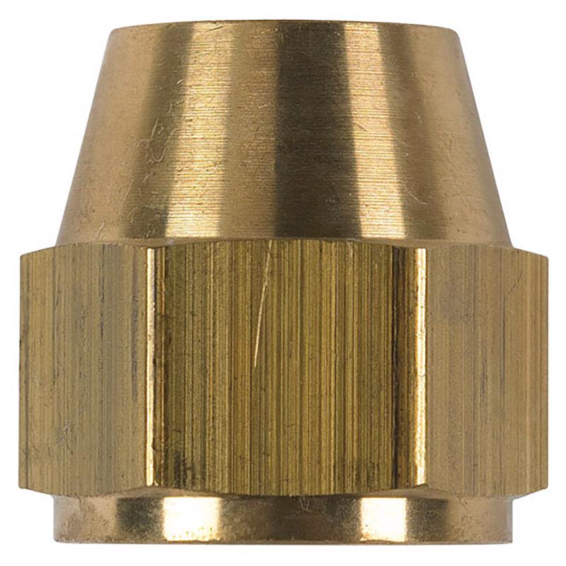 0 - 5/16 in. Flare Yellow Brass Nut - Case of 5