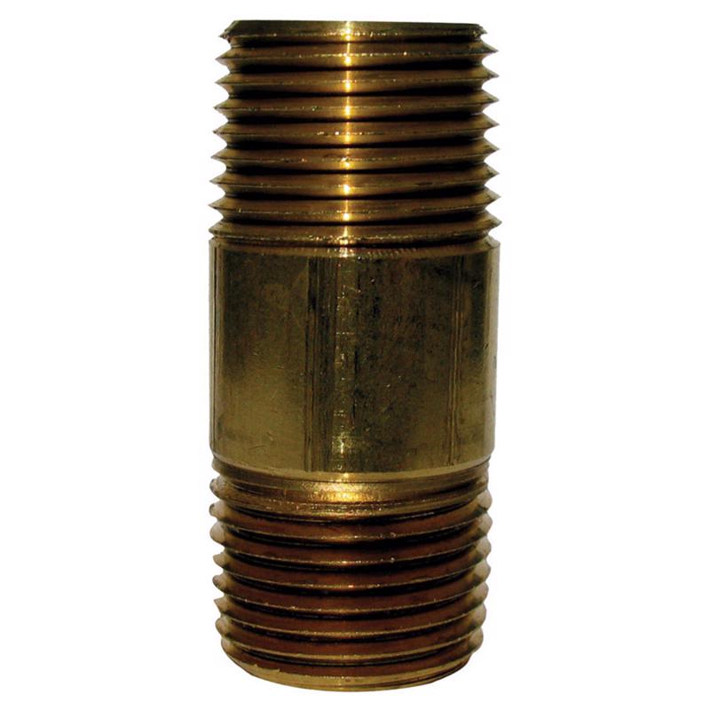 0 - 3/4 in. MPT X 3/4 in. D MPT Red Brass Nipple 3-1/2 in. L - Case of 5