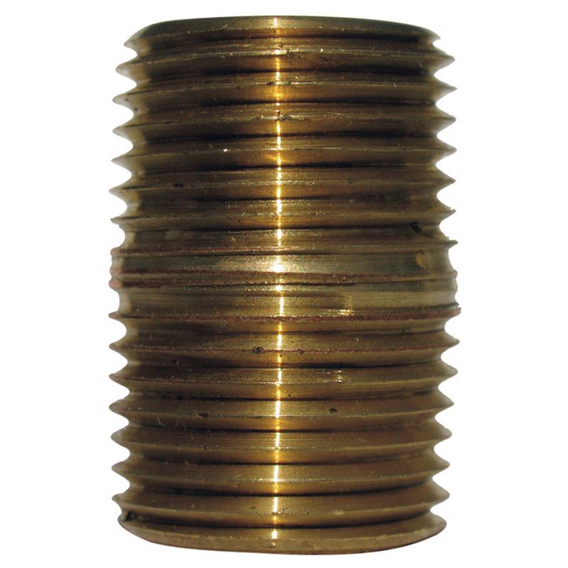 0 - 3/8 in. MPT Brass Close Nipple - Case of 5