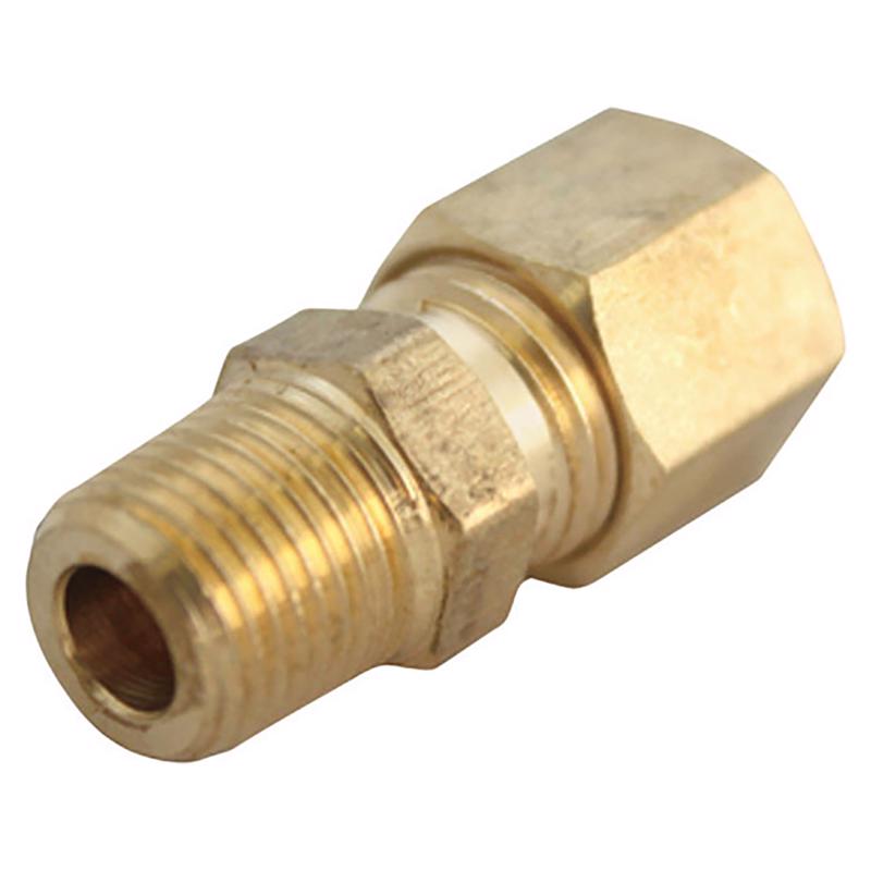 0 - 1/2 in. Compression in. X 1/4 in. D MPT in. Brass Connector - Case of 5