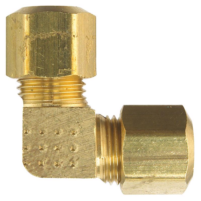 0 - 5/8 in. Compression X 5/8 in. D Compression Yellow Brass 90 Degree Elbow - Case of 5