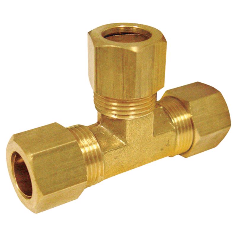 0 - 3/8 in. Compression X 3/8 in. D Compression Brass Tee - Case of 5 [6JC126310701017]