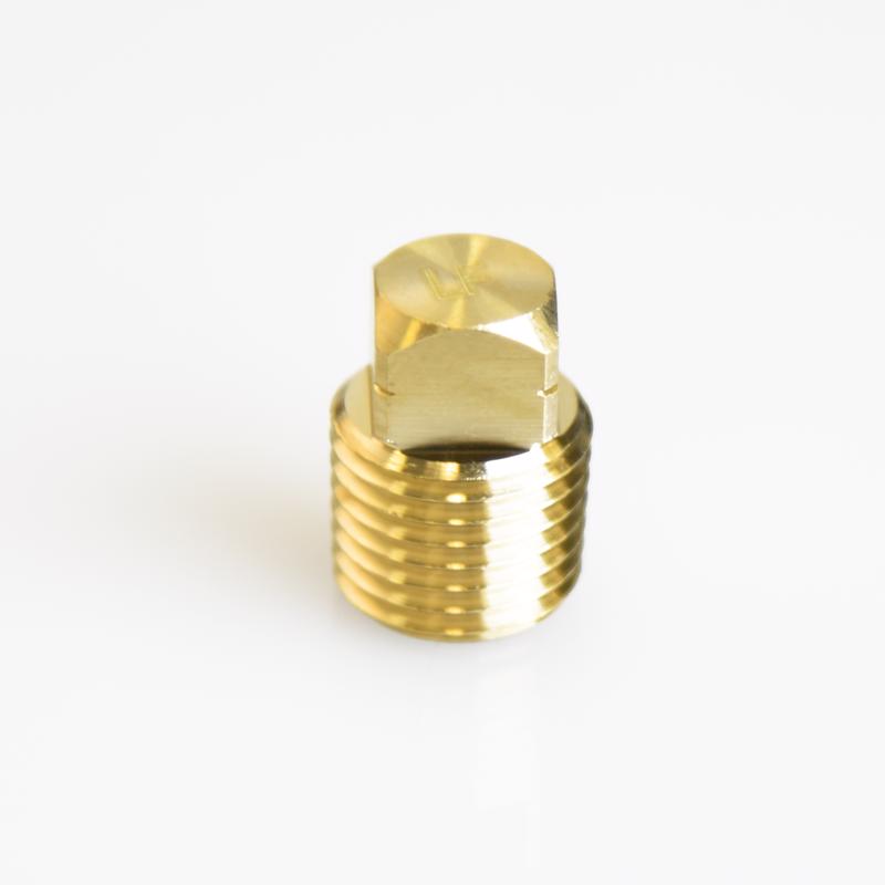 ATC - ATC 1/4 in. MPT Brass Square Head Cored Plug - Case of 5