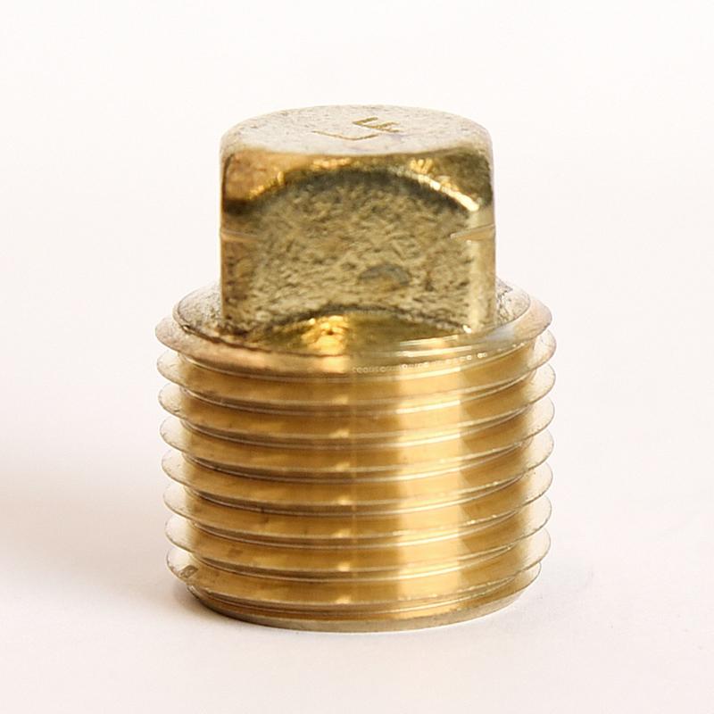 ATC - ATC 1/2 in. MPT Brass Square Head Cored Plug - Case of 5