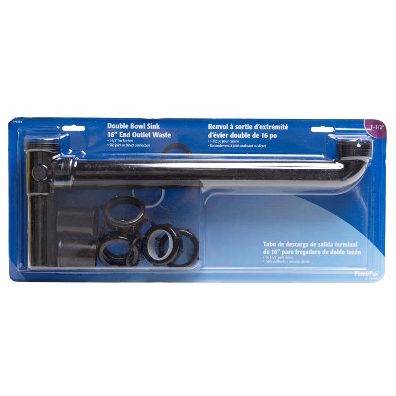 PLUMB PAK - Plumb Pak 1-1/2 in. D X 16 in. L Plastic End Outlet Waste [PP925B]