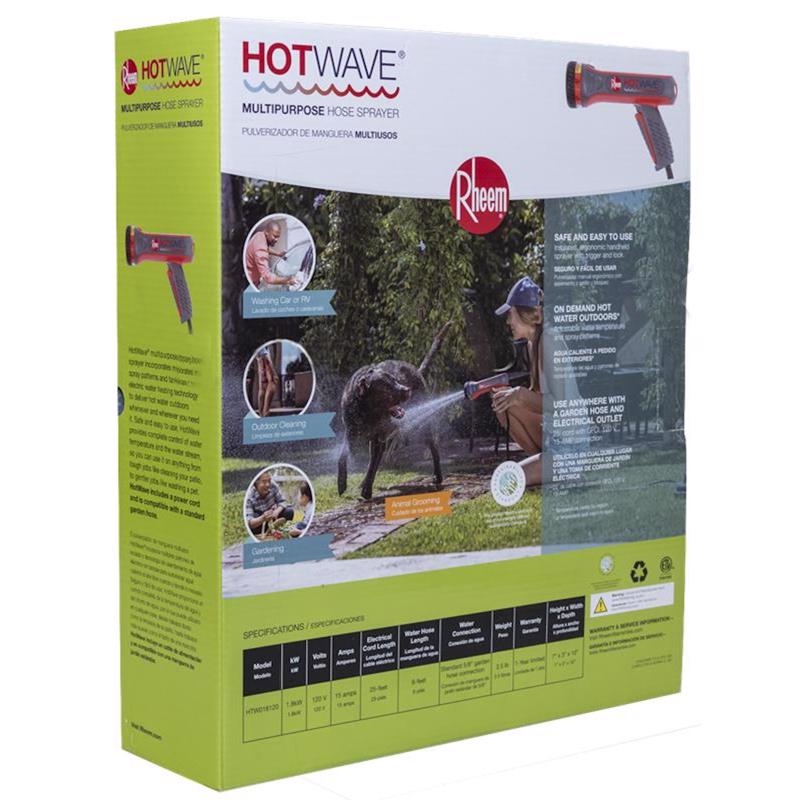 RHEEM - Rheem HotWave 1800 W Tankless Electric Multipurpose Hose Sprayer