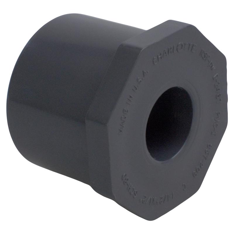 CHARLOTTE PIPE - Charlotte Pipe Schedule 80 1-1/2 in. Spigot X 1/2 in. D Slip PVC Reducer Bushing 1 pk