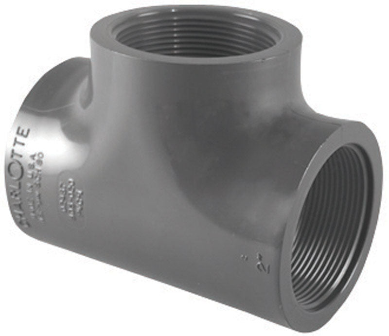 CHARLOTTE PIPE - Charlotte Pipe Schedule 80 1-1/4 in. FPT X 1-1/4 in. D FPT PVC Tee 1 pk
