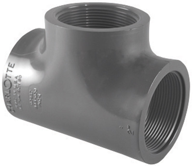 CHARLOTTE PIPE - Charlotte Pipe Schedule 80 2 in. FPT X 2 in. D FPT PVC Tee 1 pk
