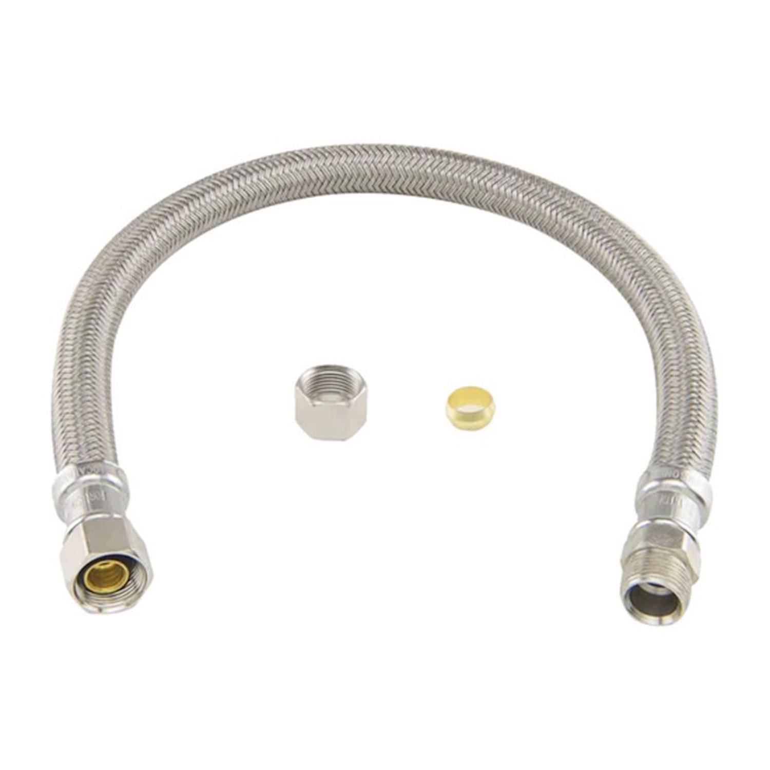 BrassCraft Speedi Plumb Plus 3/8 in. Compression pc X 3/8 in. D OD 20 in. Polymer Faucet Supply Line