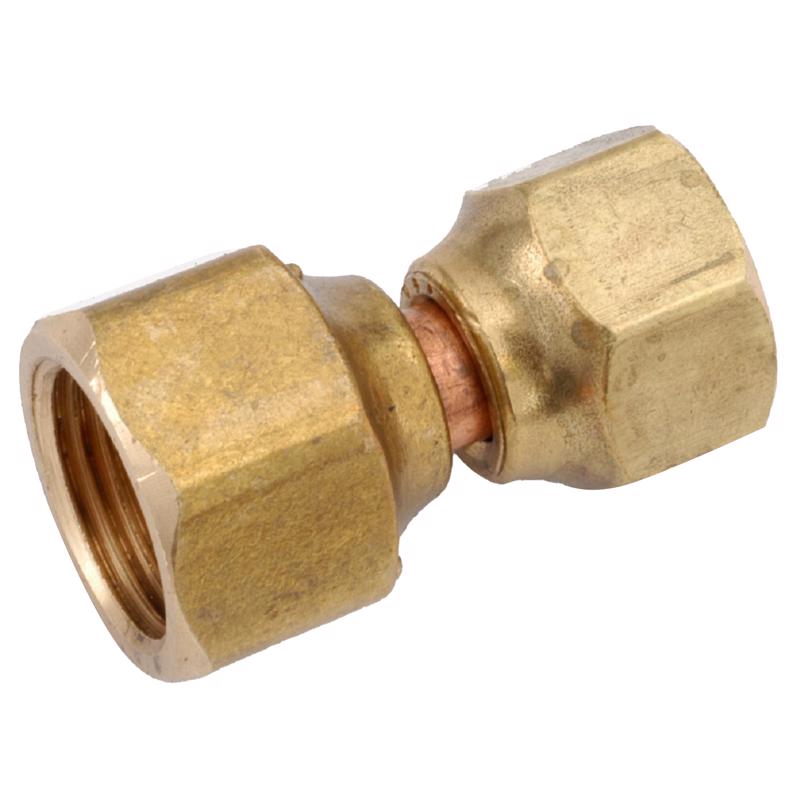ANDERSON METALS - Anderson Metals 1/2 in. Female Flare in. X 3/8 in. D Female Flare Brass Swivel Flare Connector