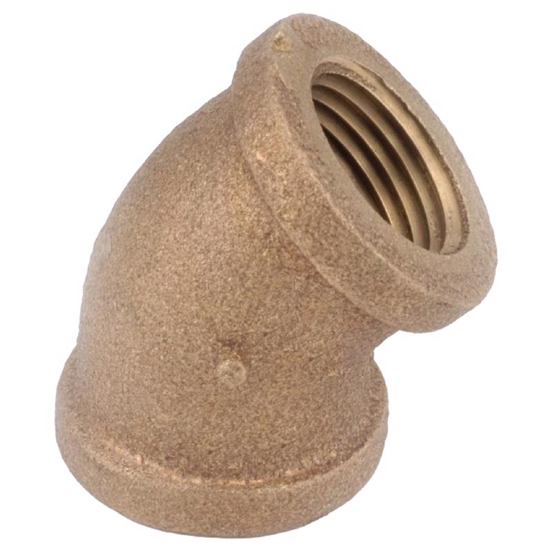 ANDERSON METALS - Anderson Metals 3/8 in. FIP in. X 3/8 in. D FIP Brass 45 Degree Elbow
