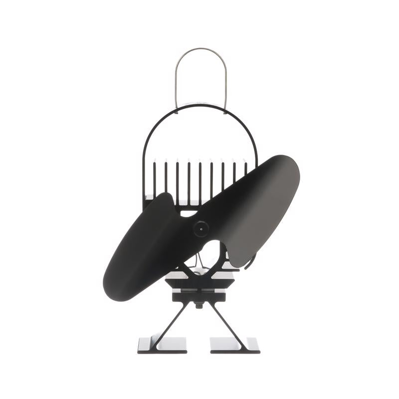ECOFAN - Ecofan AirDeco I Black Brushed Metal Stove Blower
