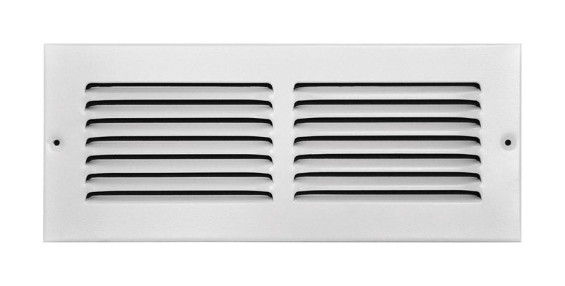 TRU AIRE - Tru Aire 4 in. H X 12 in. W 1-Way Powder Coat White Steel Return Air Grille