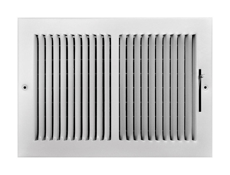 TRU AIRE - Tru Aire 8 in. H X 12 in. W 2-Way Powder Coat White Steel Wall/Ceiling Register