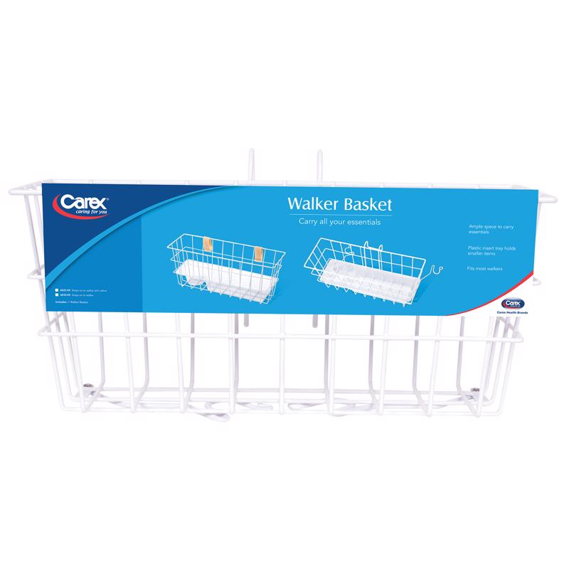 CAREX HEALTH BRANDS - Carex Health Brands White Walker Basket Steel 7 in. H X 16.5 in. L
