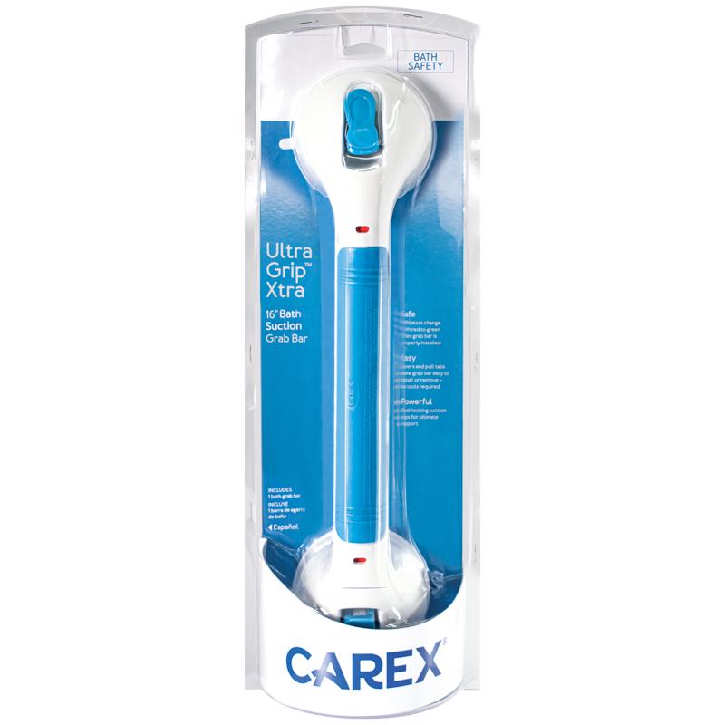 CAREX HEALTH BRANDS - Carex Health Brands Ultra Grip Blue/White Grab Bar Plastic 4.5 in. H X 16 in. L