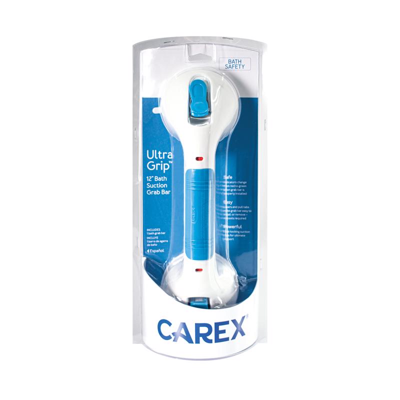 CAREX HEALTH BRANDS - Carex Health Brands Ultra Grip Blue/White Grab Bar Plastic 4.5 in. H X 12 in. L