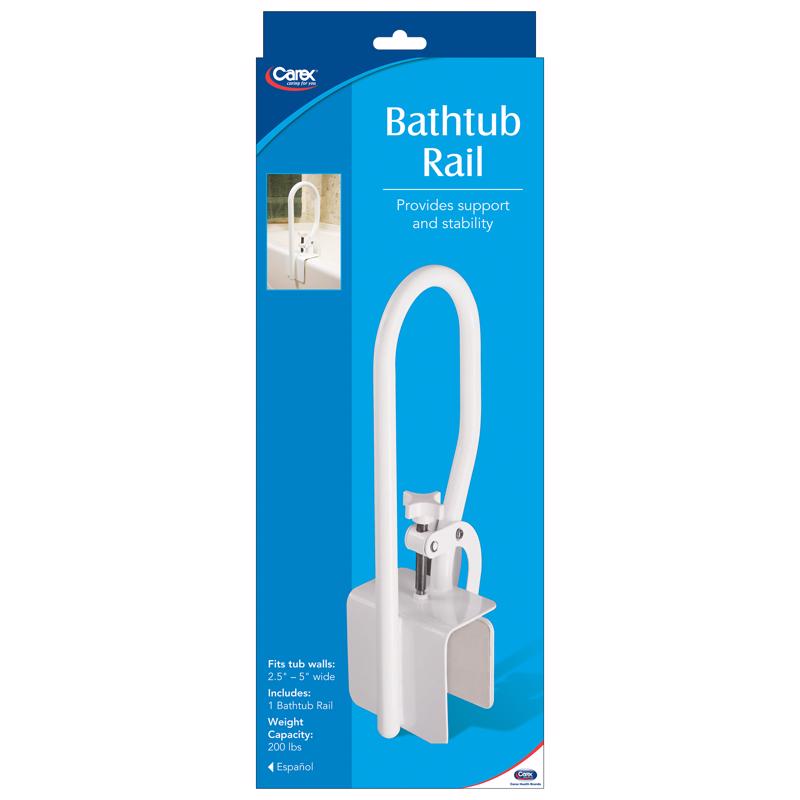 CAREX HEALTH BRANDS - Carex Health Brands White Tub Safety Bar Steel 13.5 in. H X 7 in. L