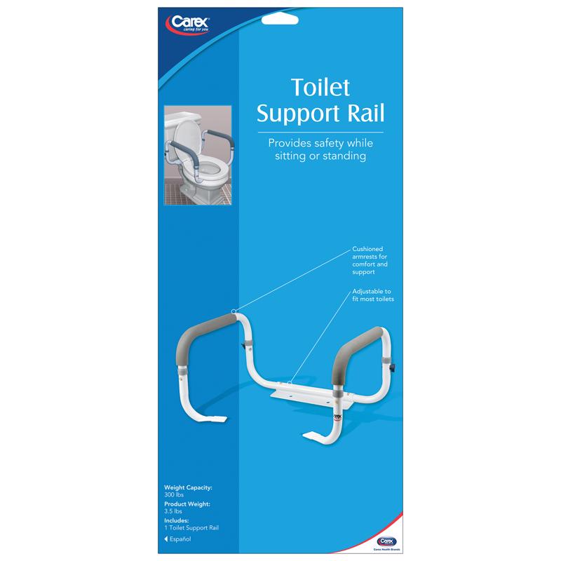 CAREX HEALTH BRANDS - Carex Health Brands White Toilet Safety Bar Aluminum/Plastic 11 in. H X 21 in. L