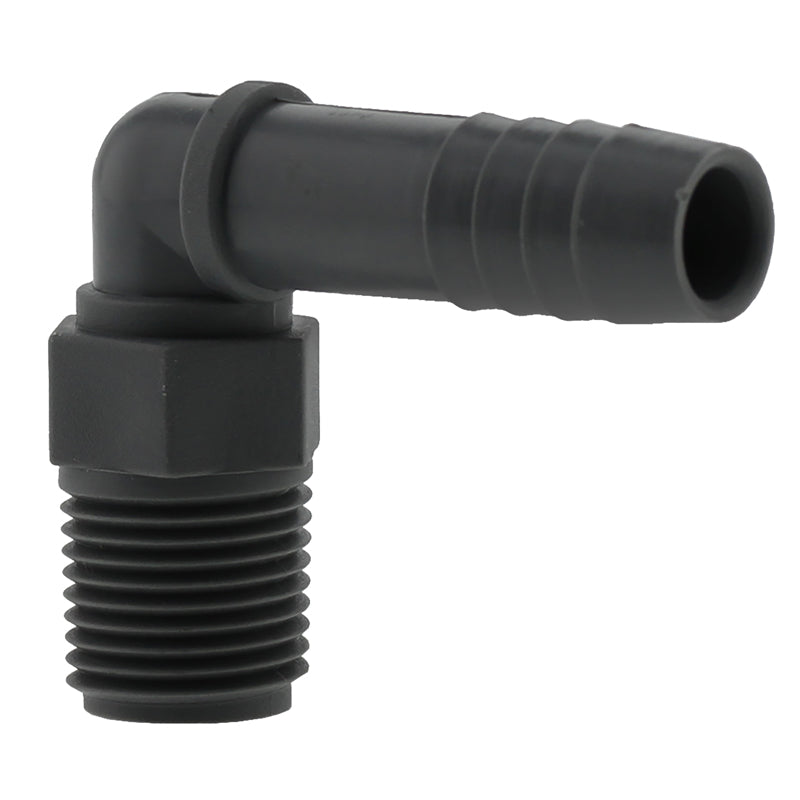 BOSHART INDUSTRIES - Boshart Industries 1/2 in. Insert in. X 1/2 in. D MPT Polypropylene 90 Degree Elbow 1 pk