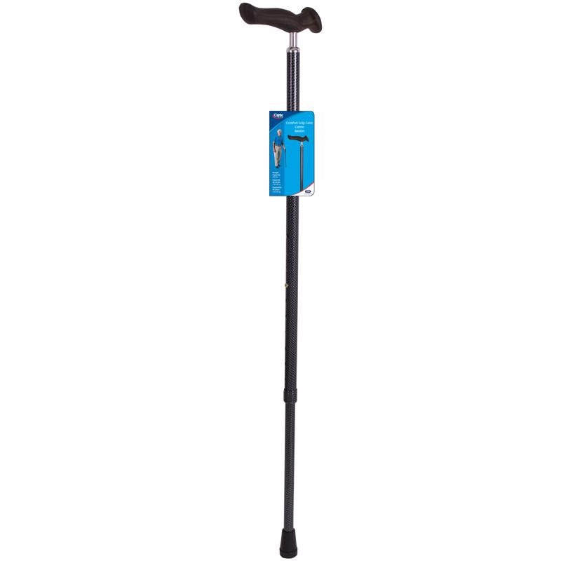 CAREX HEALTH BRANDS - Carex Carbon Gray Comfort Grip Walking Cane Aluminum/Plastic 37 in. H X 4 in. L