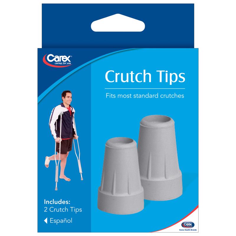 CAREX HEALTH BRANDS - Carex Gray Crutch Tips Rubber/Stainless Steel