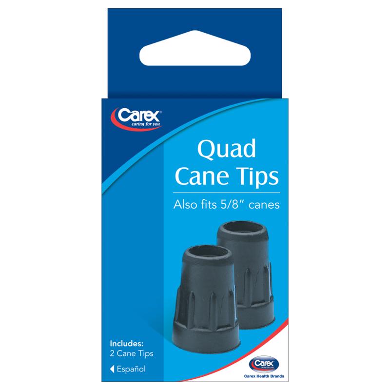 CAREX HEALTH BRANDS - Carex Black Quad Cane Tips Rubber/Stainless Steel