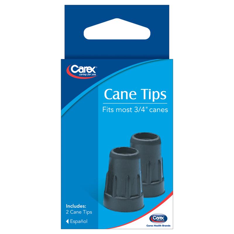 CAREX HEALTH BRANDS - Carex Black Walking Cane Tips Rubber/Stainless Steel