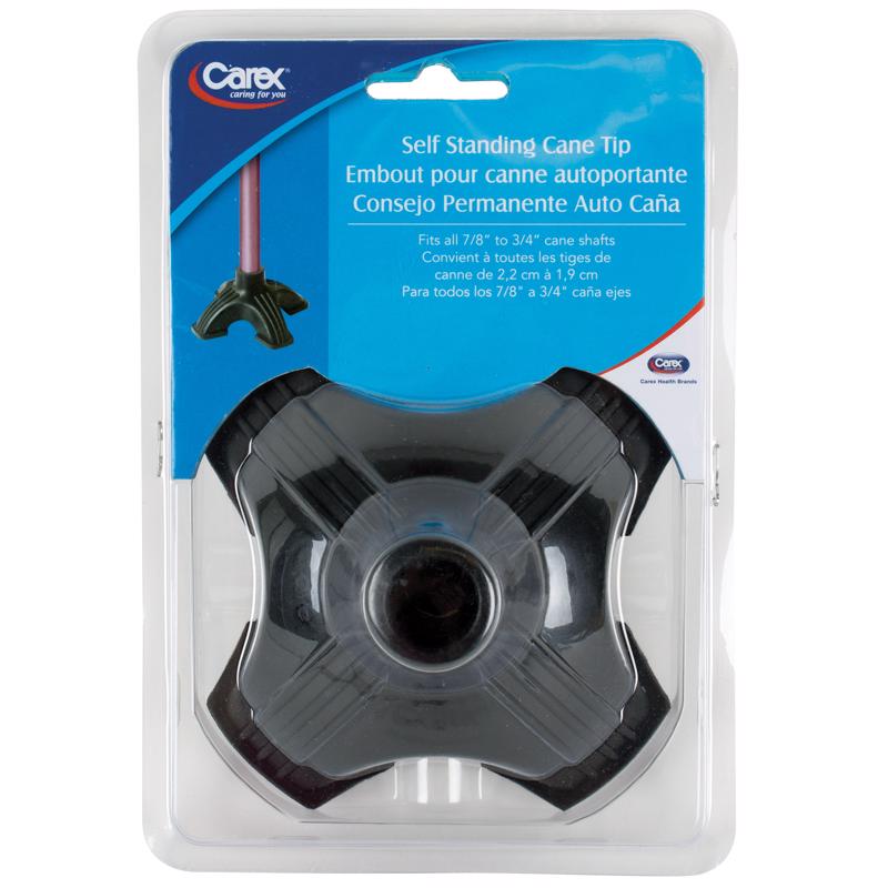 CAREX HEALTH BRANDS - Carex Black Self-Standing Cane Tip Rubber 2.65 in. H X 4.75 in. L