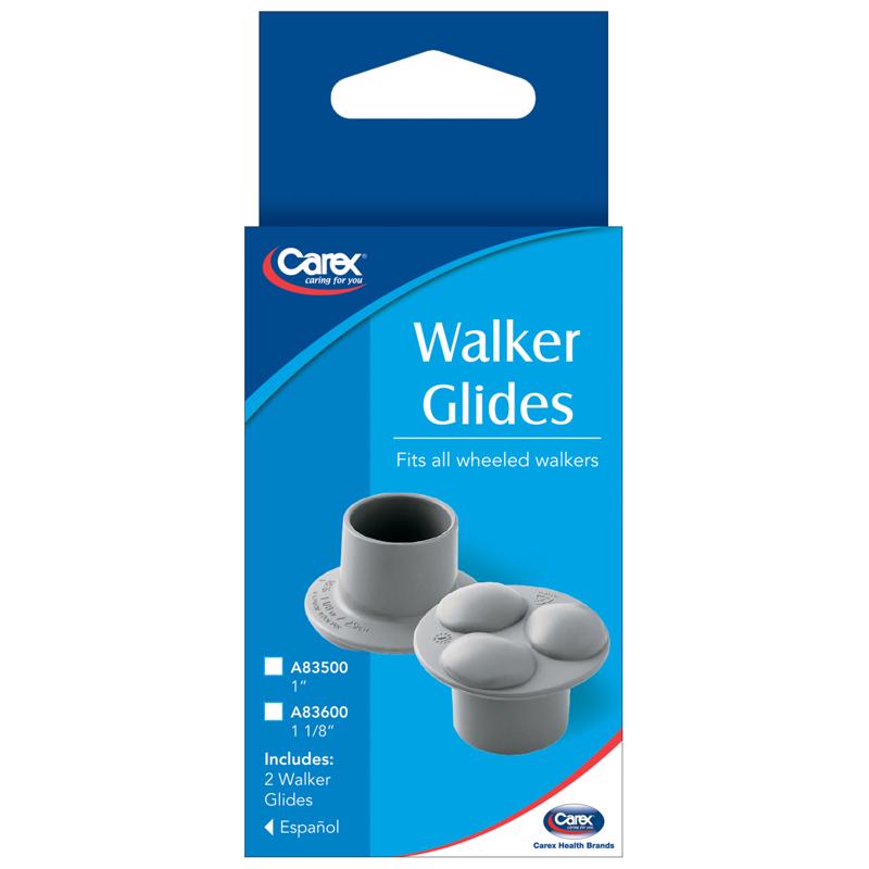 CAREX HEALTH BRANDS - Carex Gray Walker Guides Plastic 1.25 in. H X 2 in. L