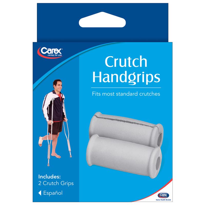 CAREX HEALTH BRANDS - Carex Gray Crutch Handgrips Rubber/Stainless Steel 1.5 in. H X 1.5 in. L