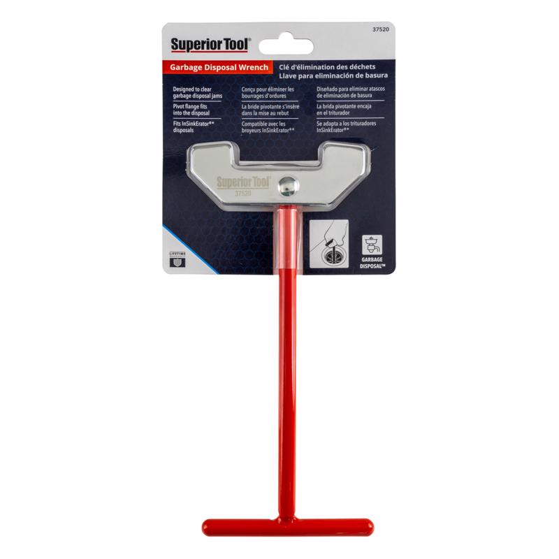 SUPERIOR TOOL - Superior Tool Garbage Disposal Wrench Black/Red 1 pc