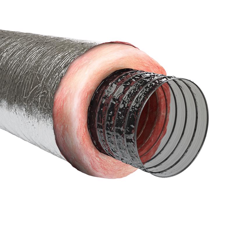 IMPERIAL - Imperial R4.2 25 ft. L X 4 in. D Silver Poly Duct