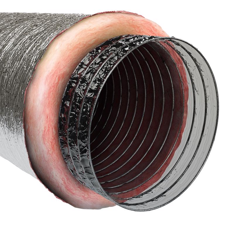 IMPERIAL - Imperial R4.2 25 ft. L X 10 in. D Silver Poly Duct